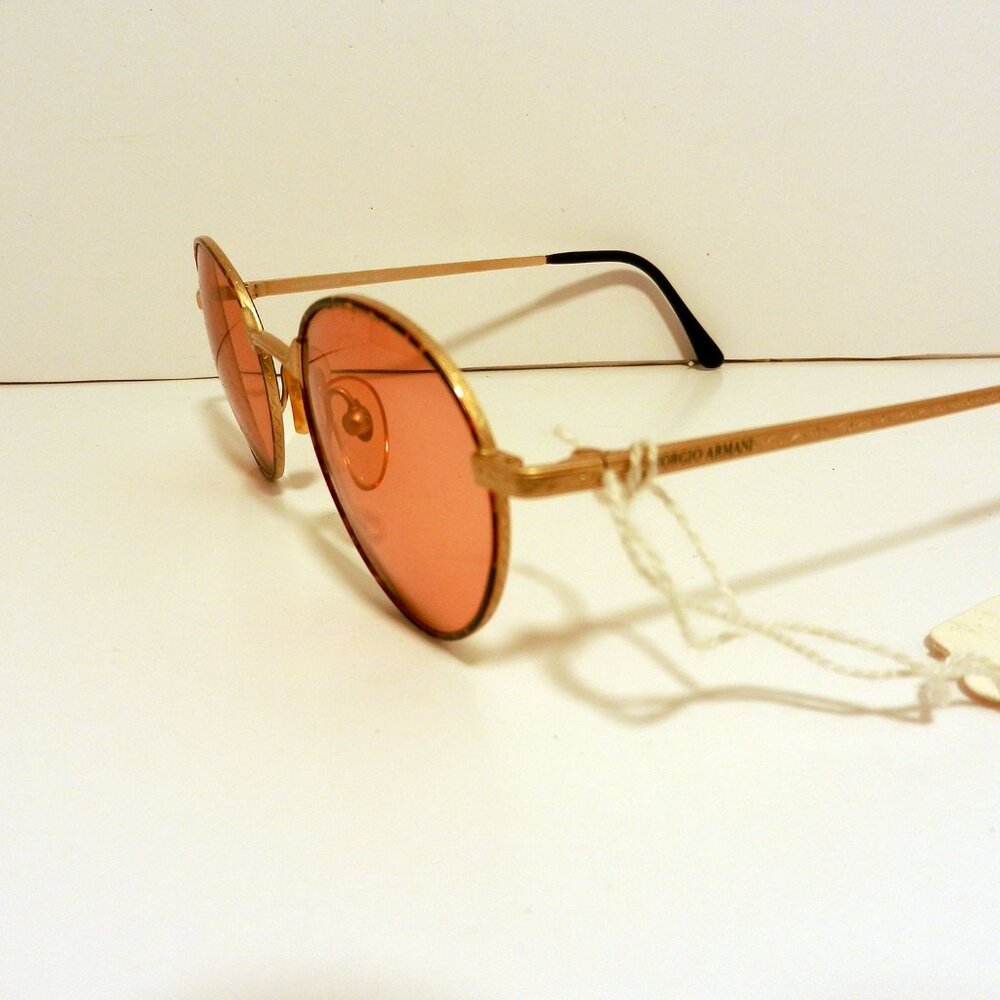 Giorgio Armani 129 759 Antique Gold Metal Brown Tortoise Oval Sunglasses 3425 - Picture 7 of 12
